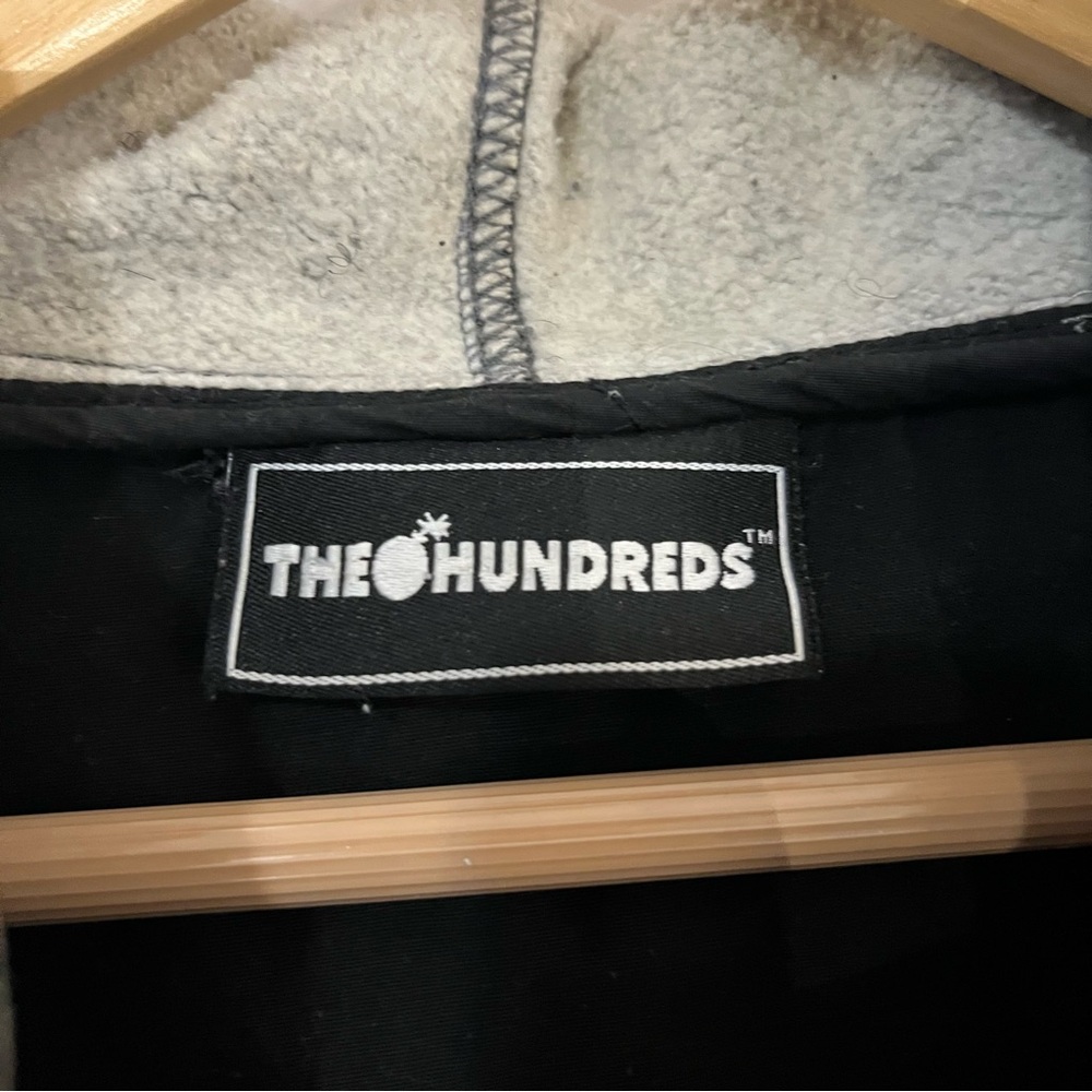 The Hundreds Black Hooded Jacket with Adam Bomb Graphic patch - Picture 2 of 8